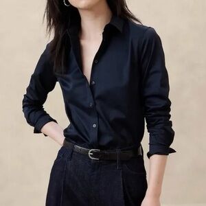 Banana Republic Navy Tailored Fit Shirt